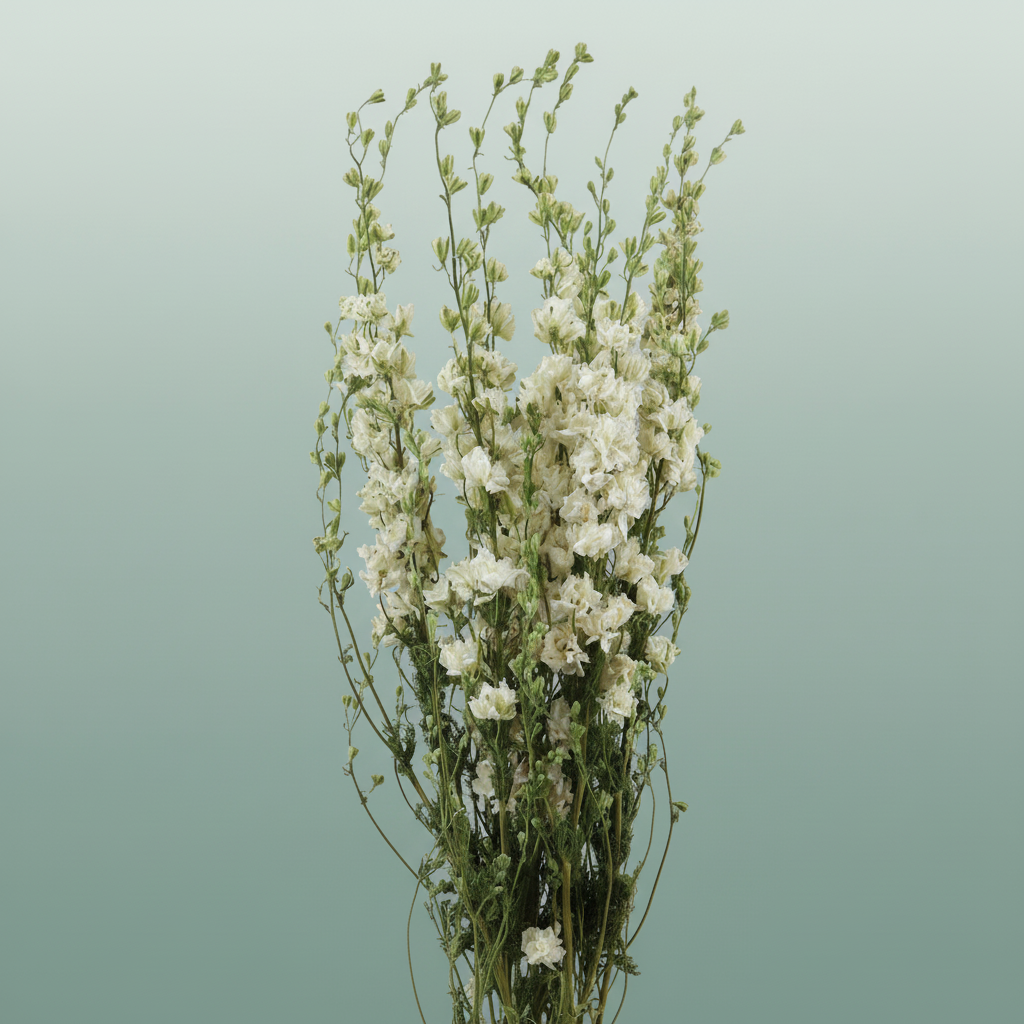 Dried Delphinium White Extra