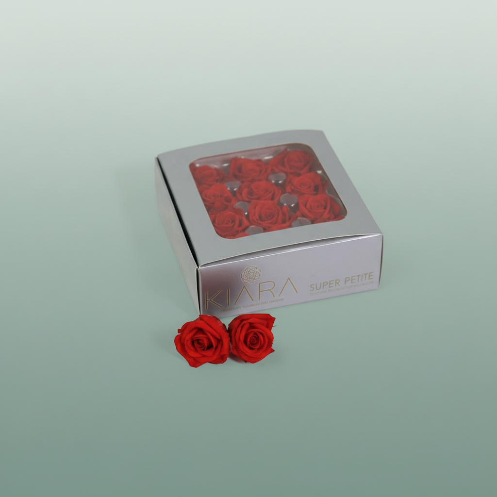 Rose Preserved Vibrant Red Mini Petite