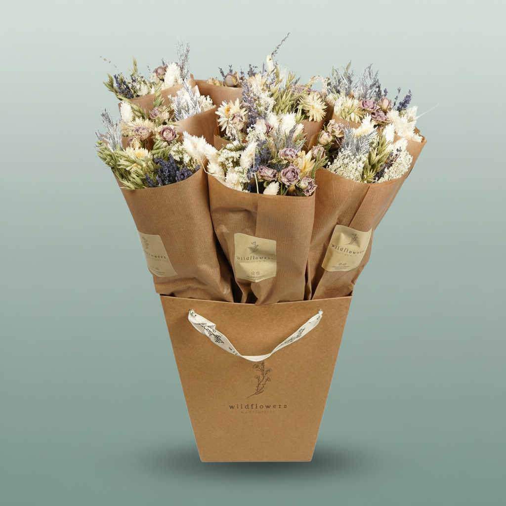 Dried Bouquet Romantic Artificial Red