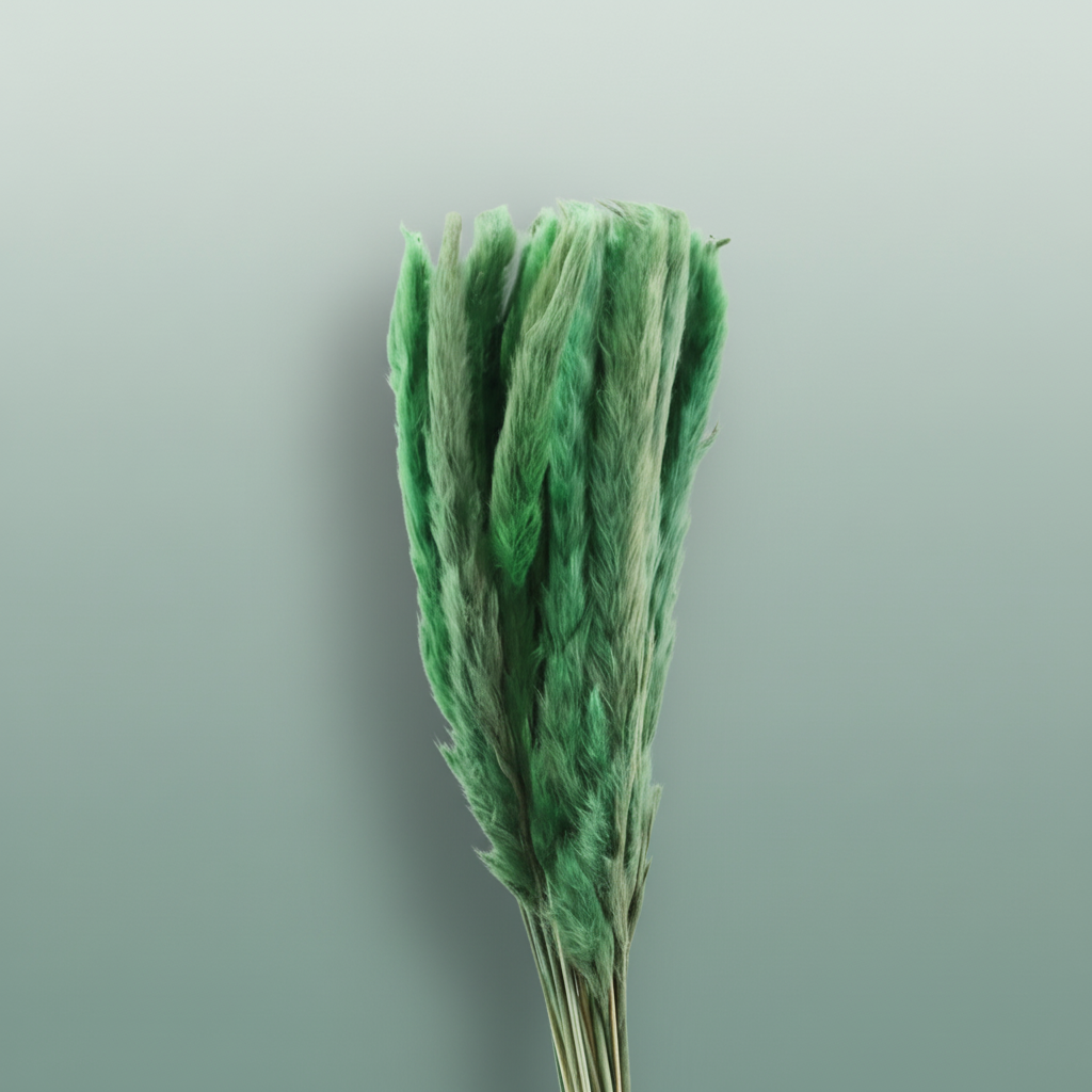 Dried Fluffy Pampas Moss Green