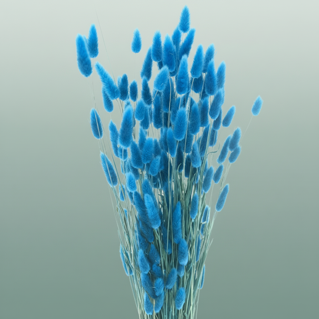 Dried Bleached Lagurus Light Blue