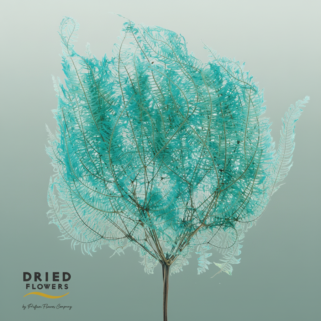 Dried Bleached Coral Leaf Light Blue