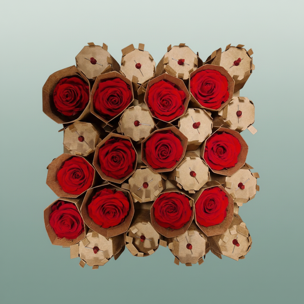 Rose Preserved Medium Red Light