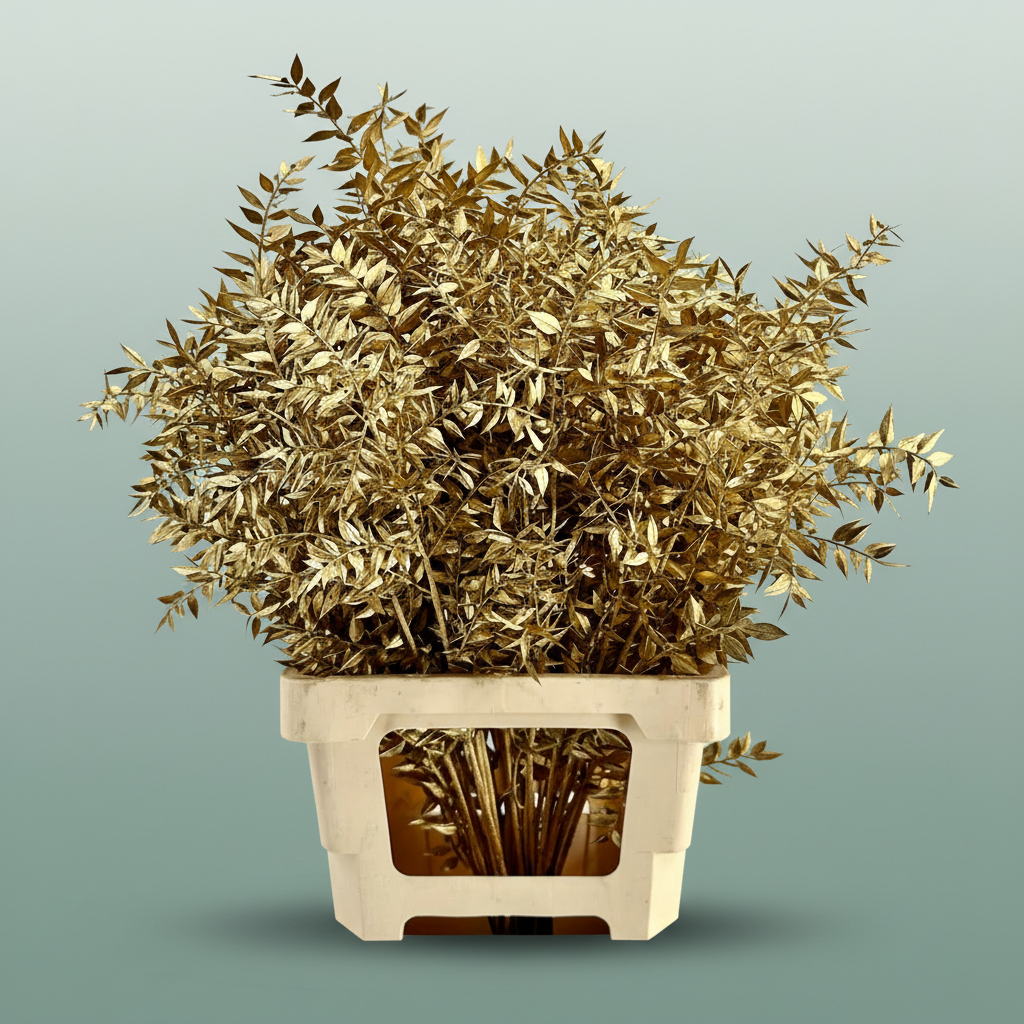 Dried Ruscus Aculeatus Gold