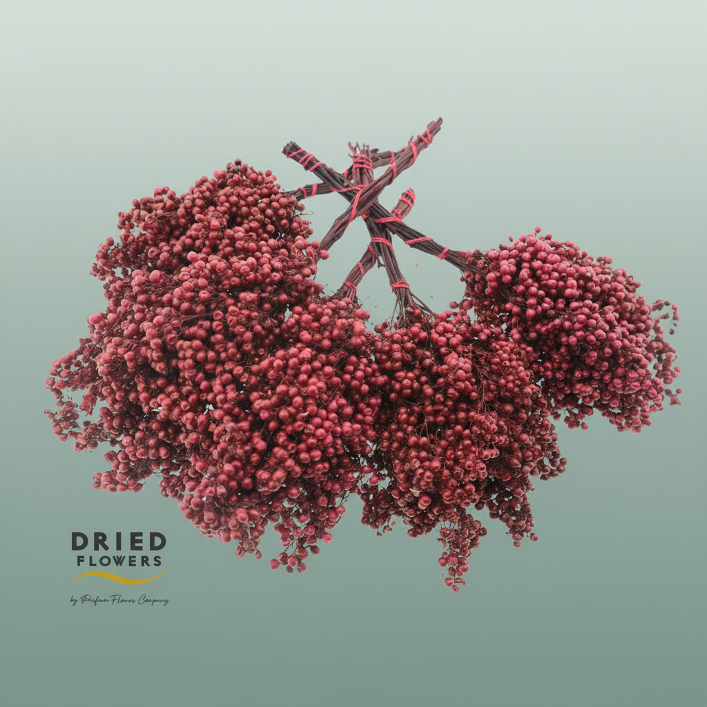Dried Pepper Berries Red Carnation