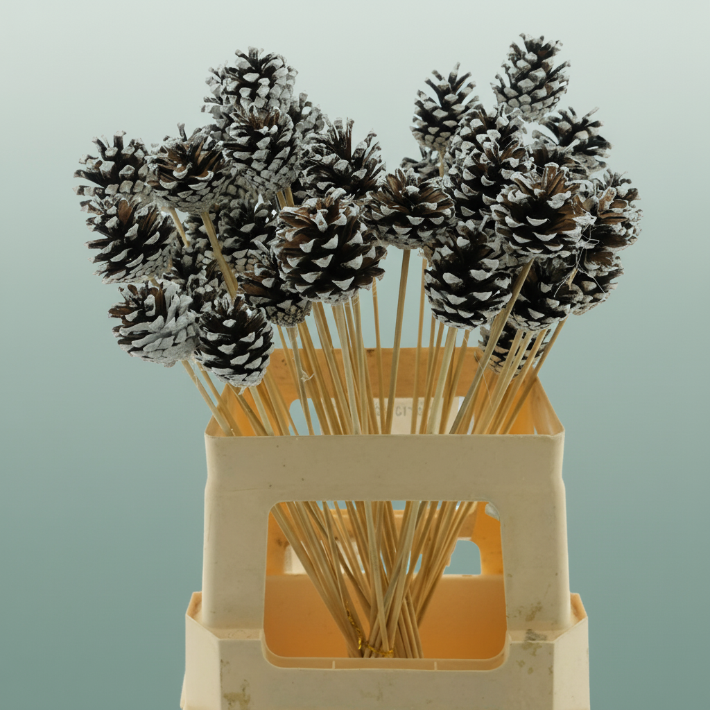 Dried Deco Pinecone Snow