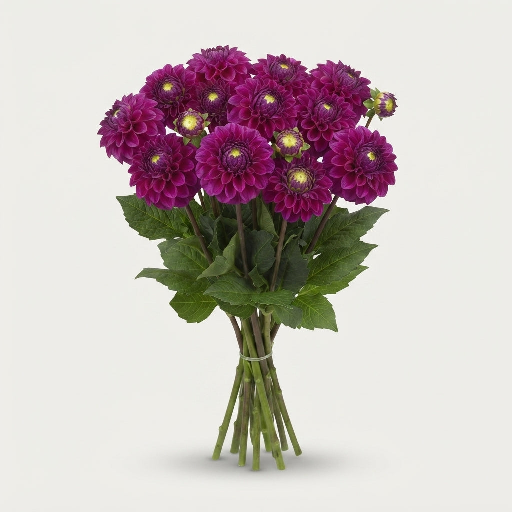 Purple Fox Dahlia Flowers – 60cm Stems