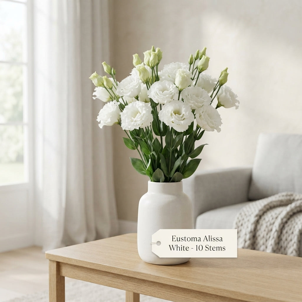 White Lisianthus ‘Alissa White’ – 70cm Cut Stems