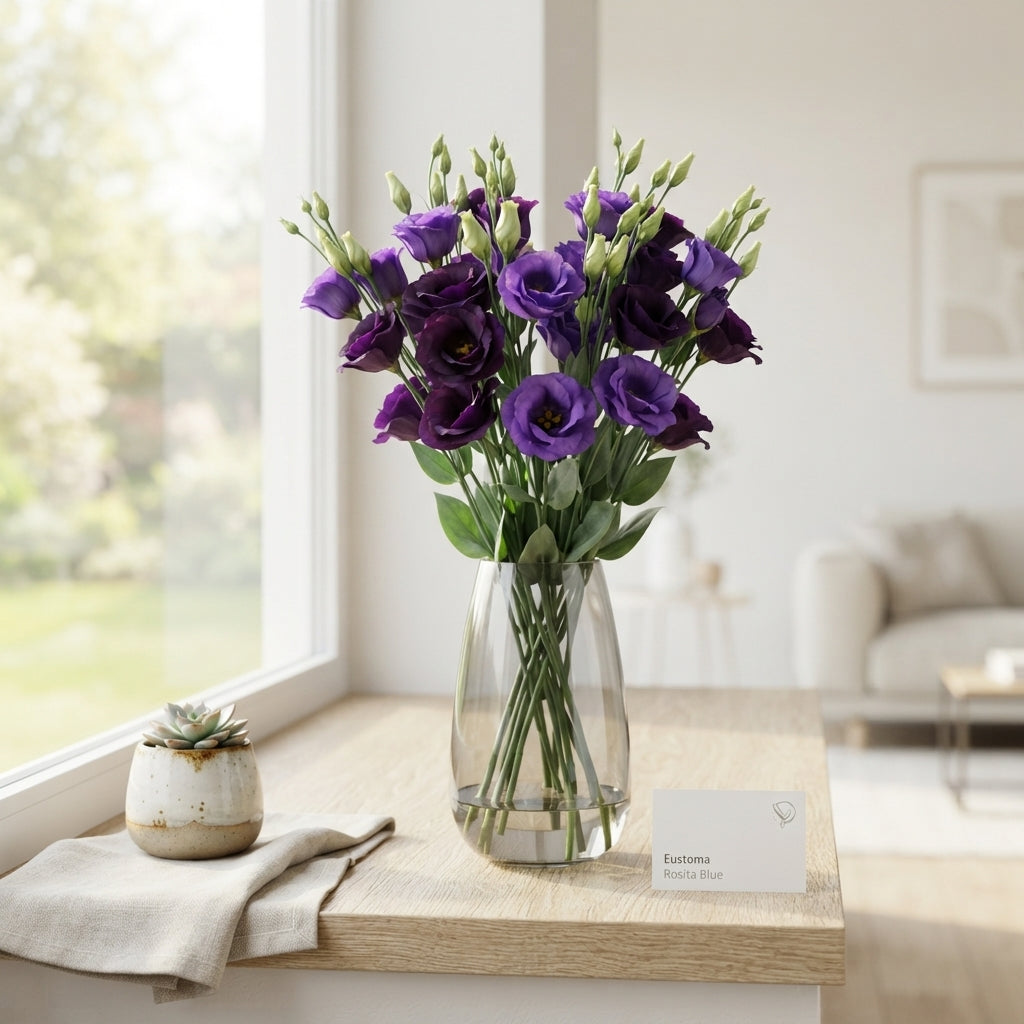 Purple Lisianthus ‘Rosita Blue’ – 70cm, 10 Stems