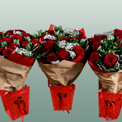 D.I.Y Dozen Red Roses