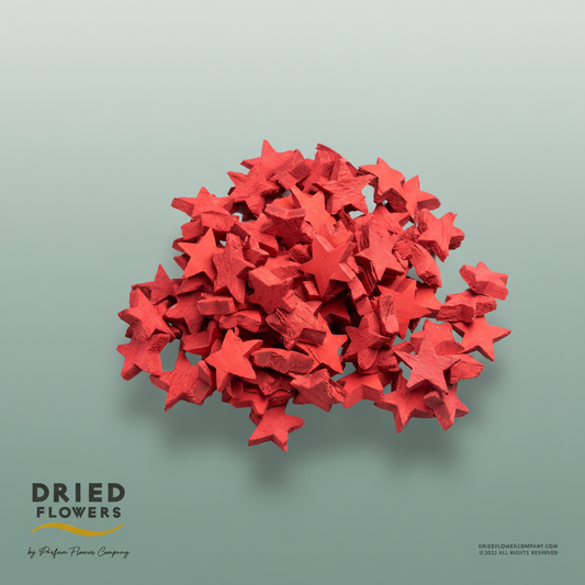 Dried Deco Coconut Star Red