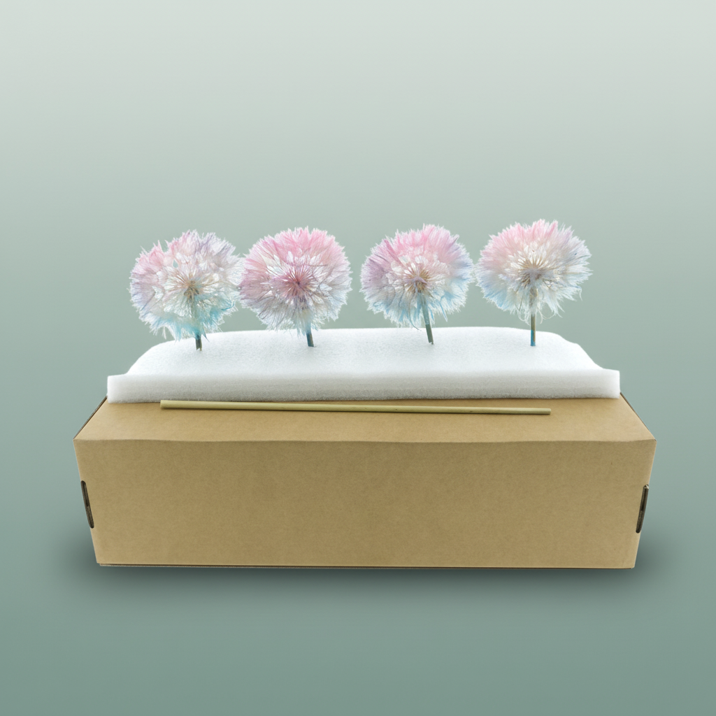 Dried Bleached Dandelion Fantasy Box