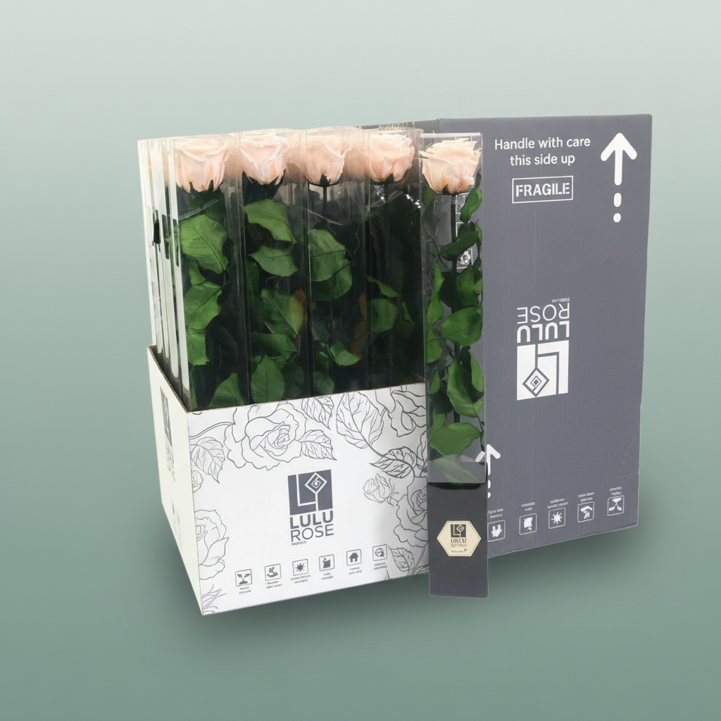 Rose Preserved Stem Fascinating Porcelain