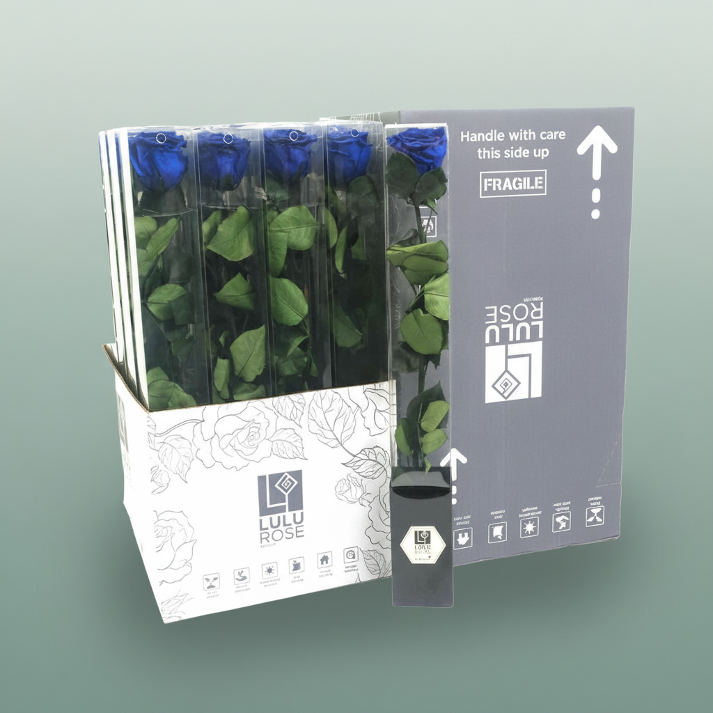 Rose Preserved Stem Classy Blue