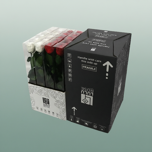 Rose Preserved Stem Mix Red White