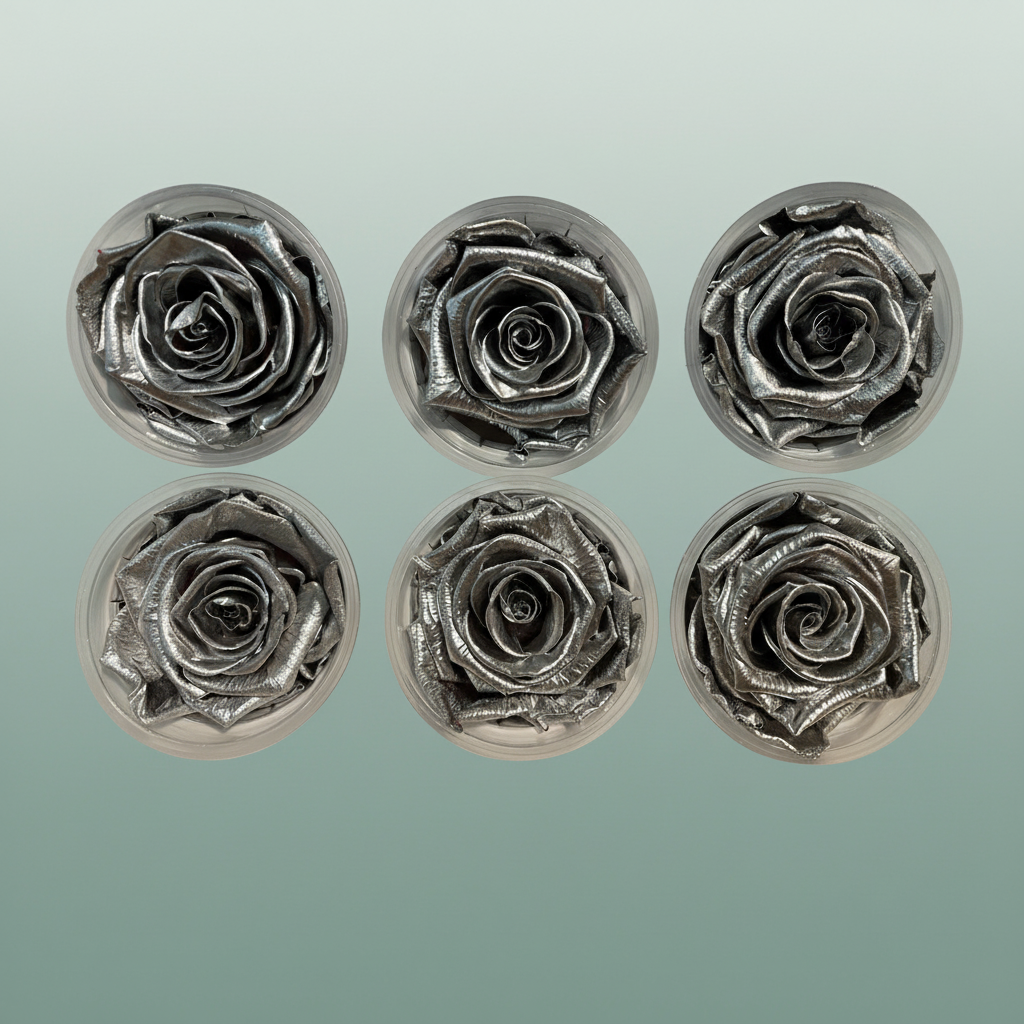 Rose Preserved Metallic Silver