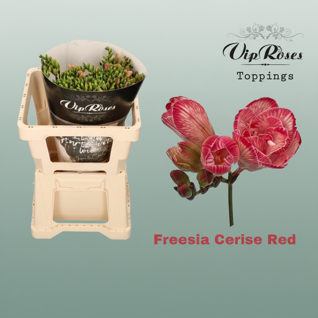 Freesia Dyed Cerise Red