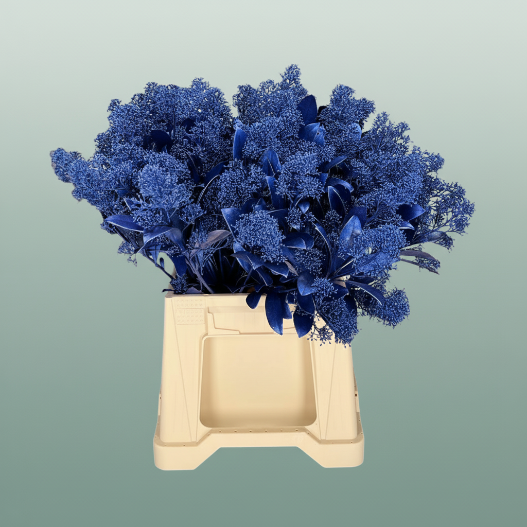 Skimmia Dyed Metallic Blue
