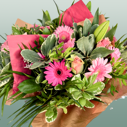 Bouquet Hand Tied Rose & Lily