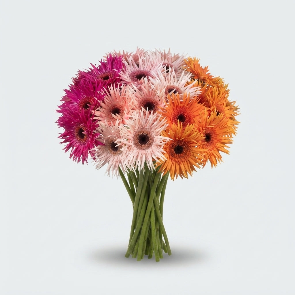 Spider Gerbera - Gerbera - Gemengd op rij