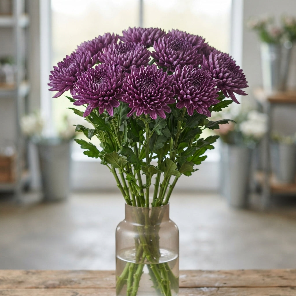 Chrysanthemum G Topspin Dyed Dusty Violet