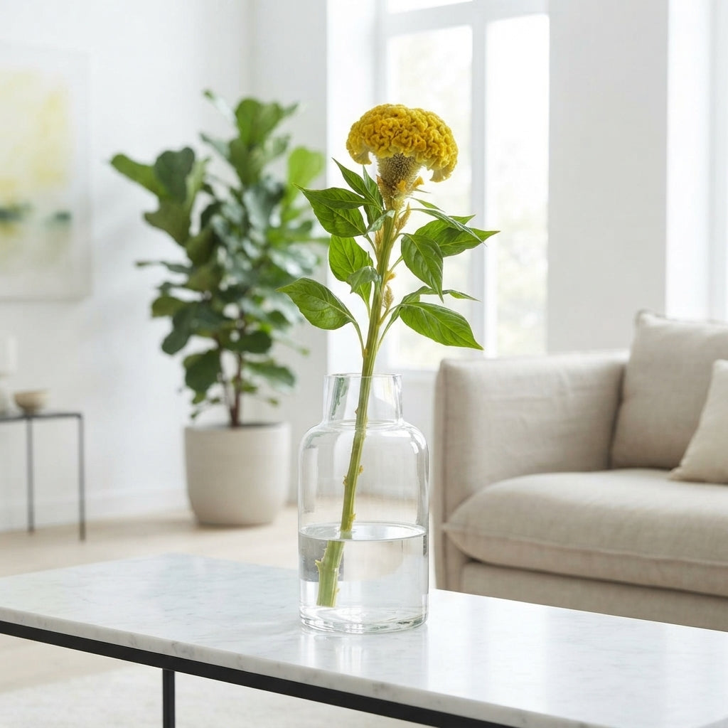 Yellow Celosia ‘Reprise Gold’ – 72cm Stems