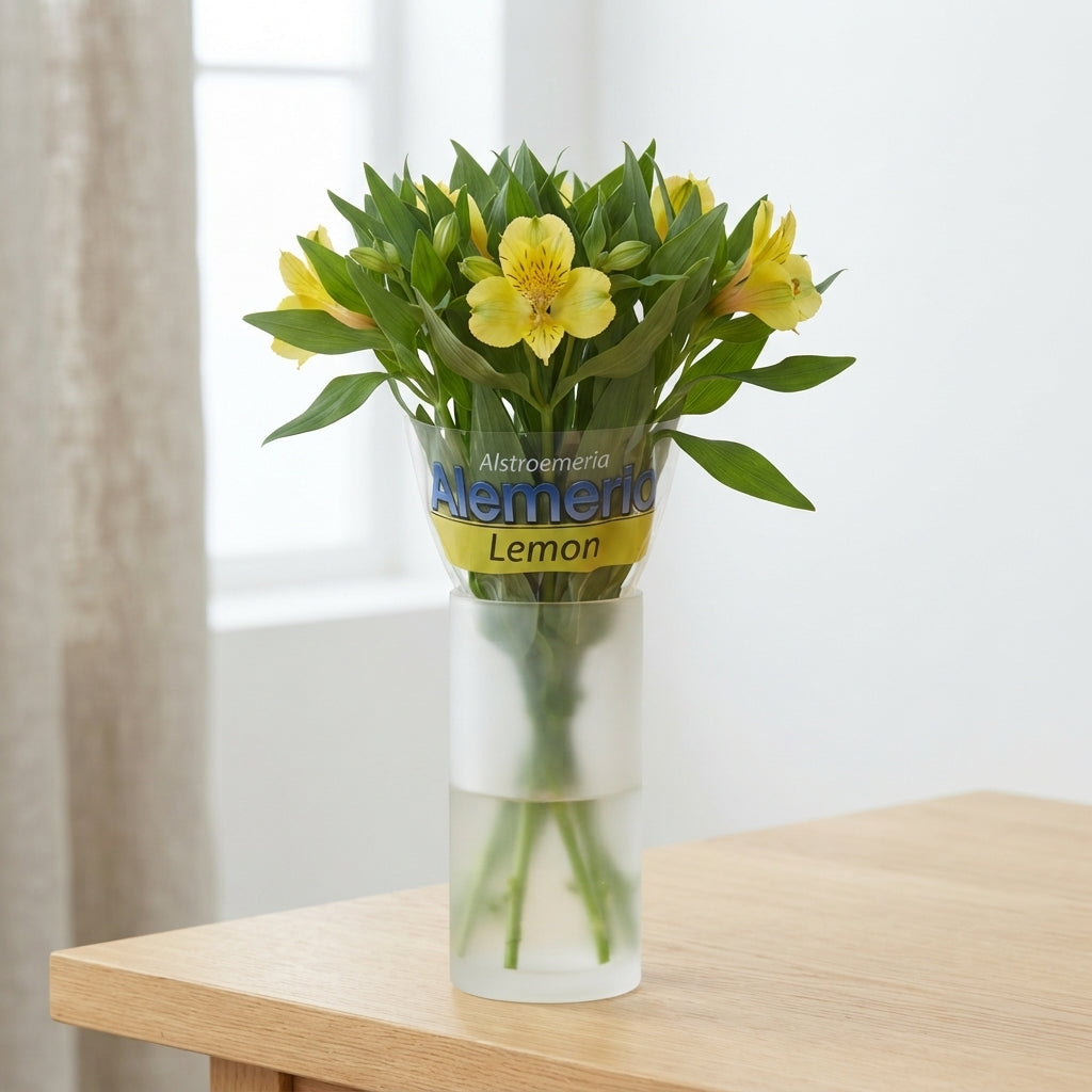 Yellow Alstroemeria ‘Zalsamon’ – 72cm Stems