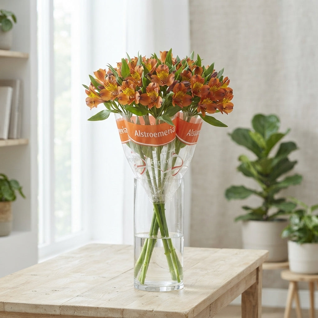 Orange Alstroemeria ‘Koncinamon’ – 70cm Stems