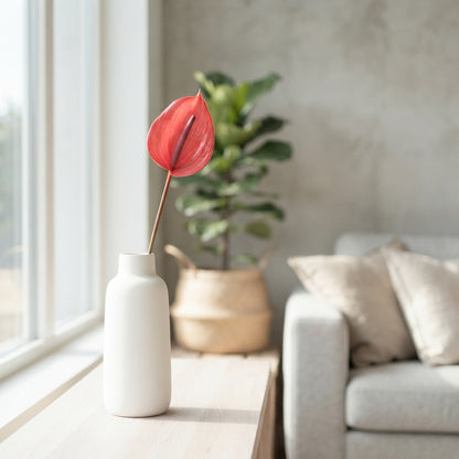 Red Anthurium Xavia Cut Stems – 45cm
