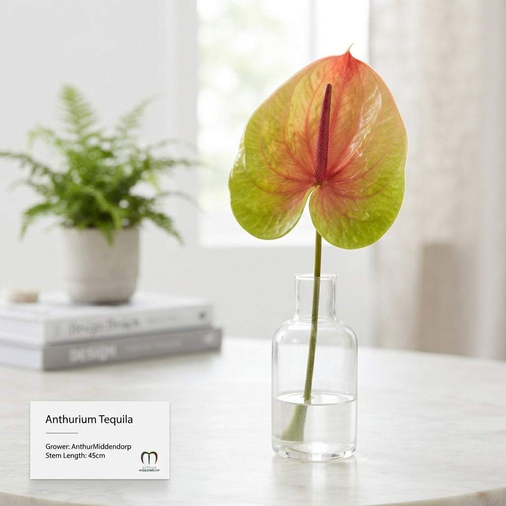 Anthurium Tequila Cut Flowers – 45cm Stems