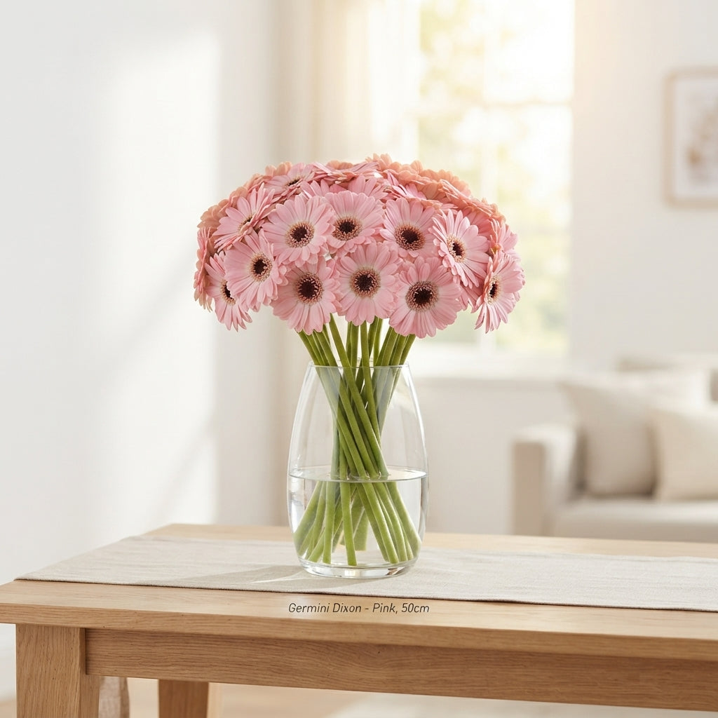 Pink Germini ‘Dixon’ Cut Flowers – 50cm Stems