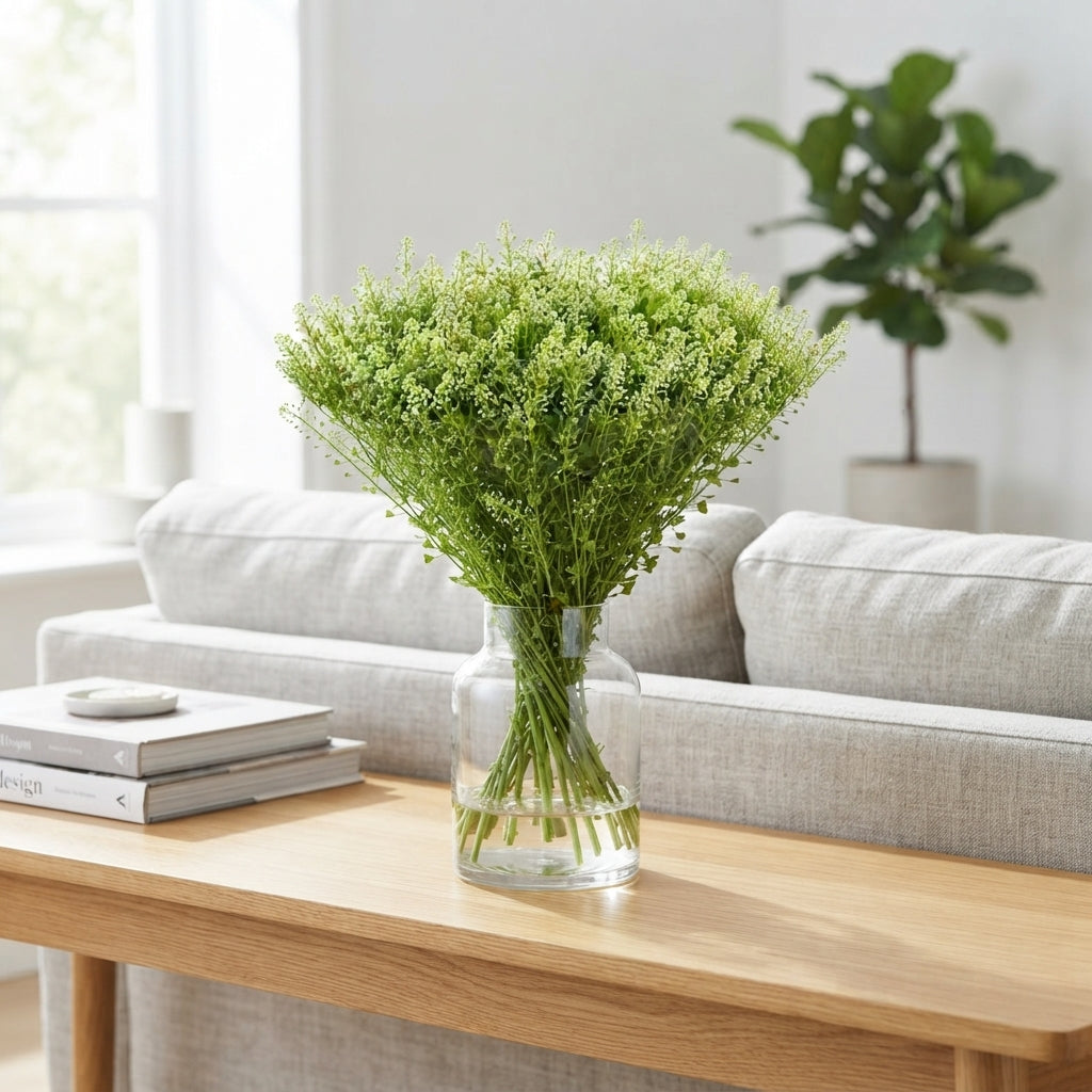Green Lepidium Bell Filler Flowers – 80cm Stems