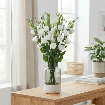 White Lisianthus ‘Macherie White’ – 70cm Stems