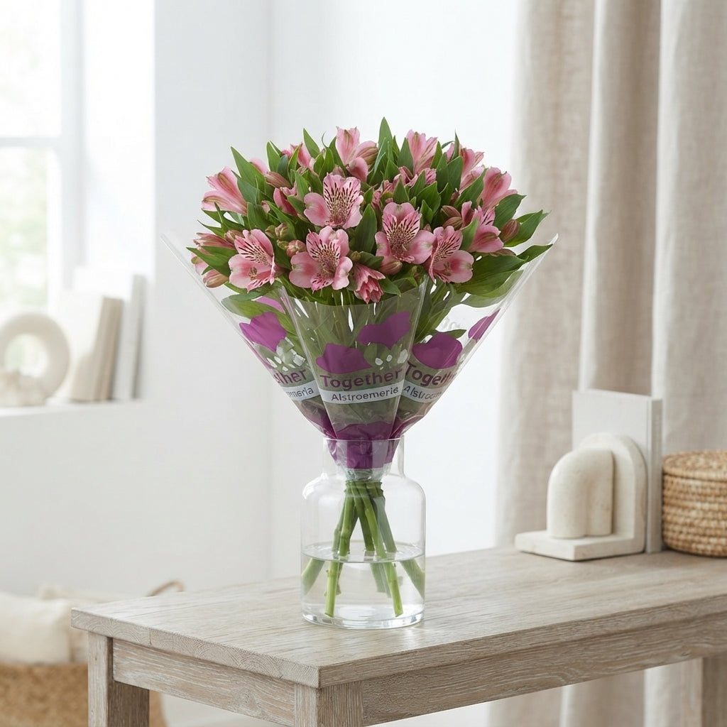 Pink Alstroemeria ‘Tesnoram’ – 75cm Cut Stems