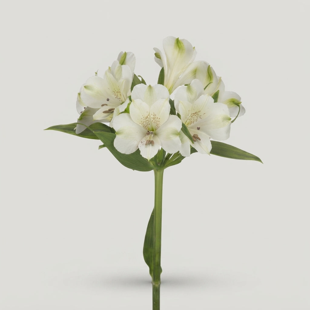 White Alstroemeria ‘Icy Mist’ Cut Flowers – 70cm Stems