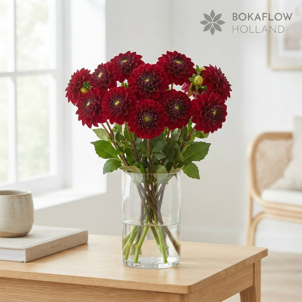 Red Fox Dahlia Cut Flowers – 55cm Stems