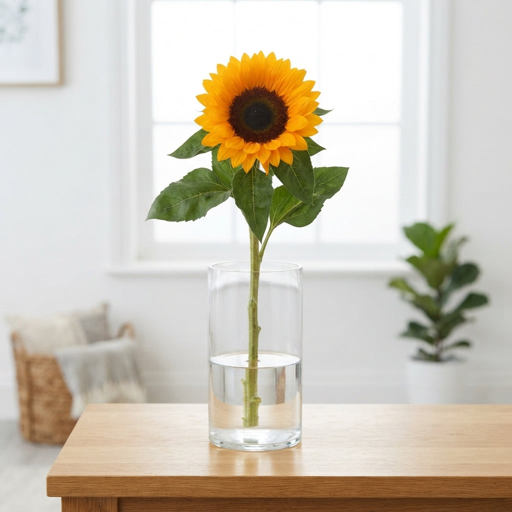 Sunrich Orange Sunflower Stems – 60cm