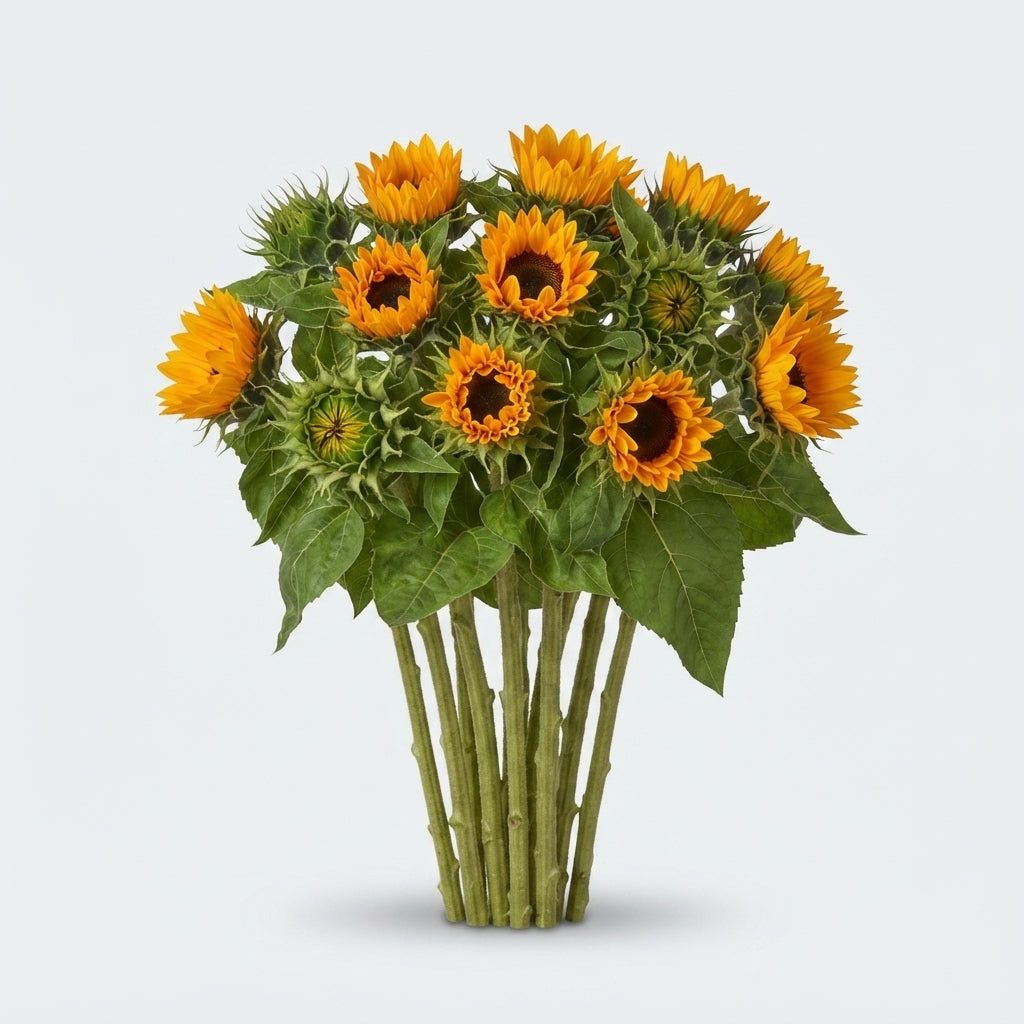 Sunrich Orange Sunflower Stems – 60cm