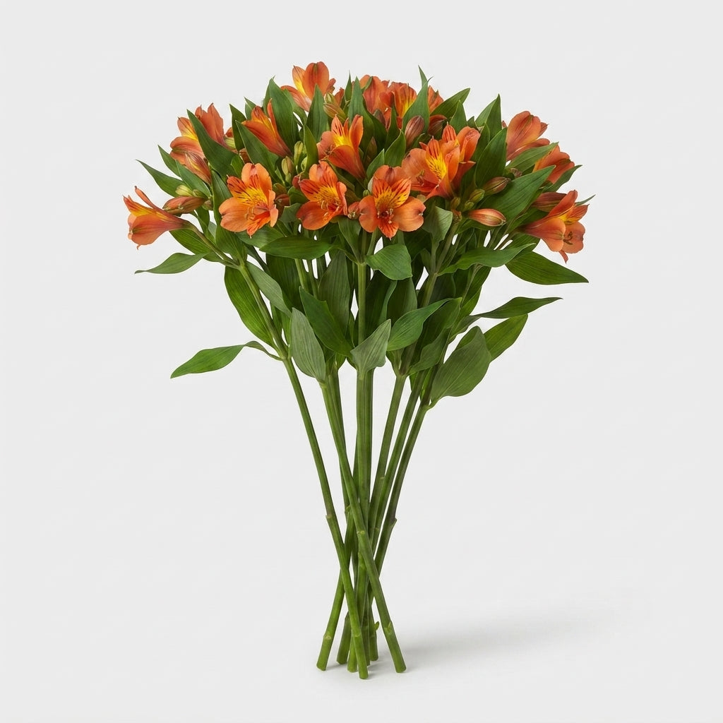 Alstroemeria ‘Dancing Queen’ Orange Cut Flowers – 75cm