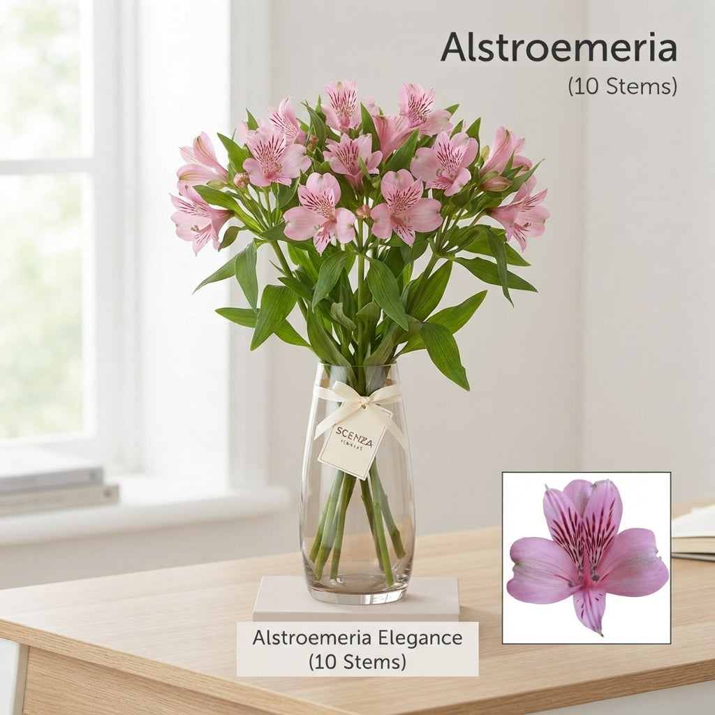 Pink Alstroemeria ‘Teselega’ – 10 Stems