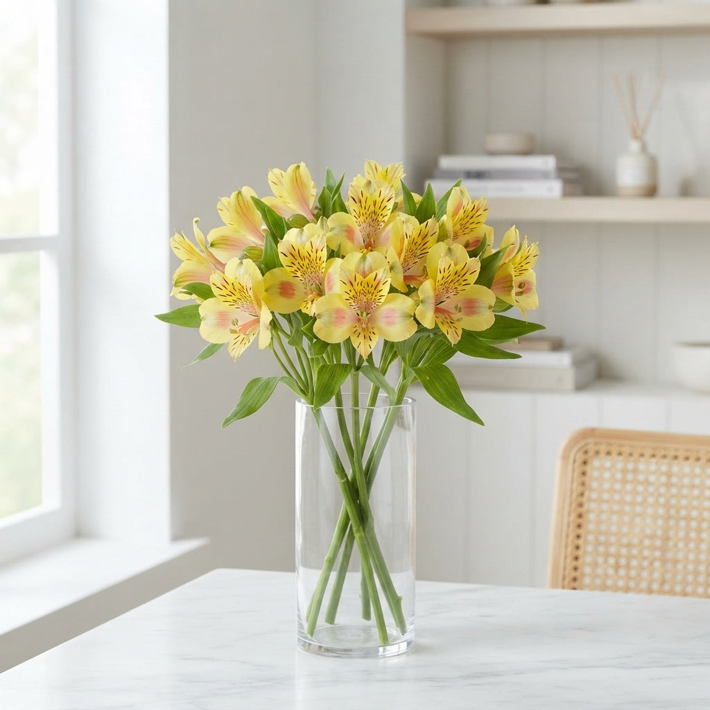 Yellow Alstroemeria ‘Tesbali’ – 75cm Stems