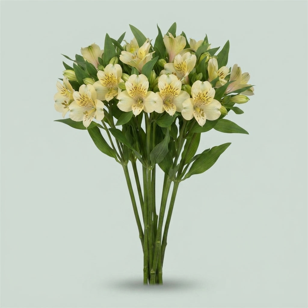 Cream Alstroemeria Gigi Cut Flowers – 10 Stems