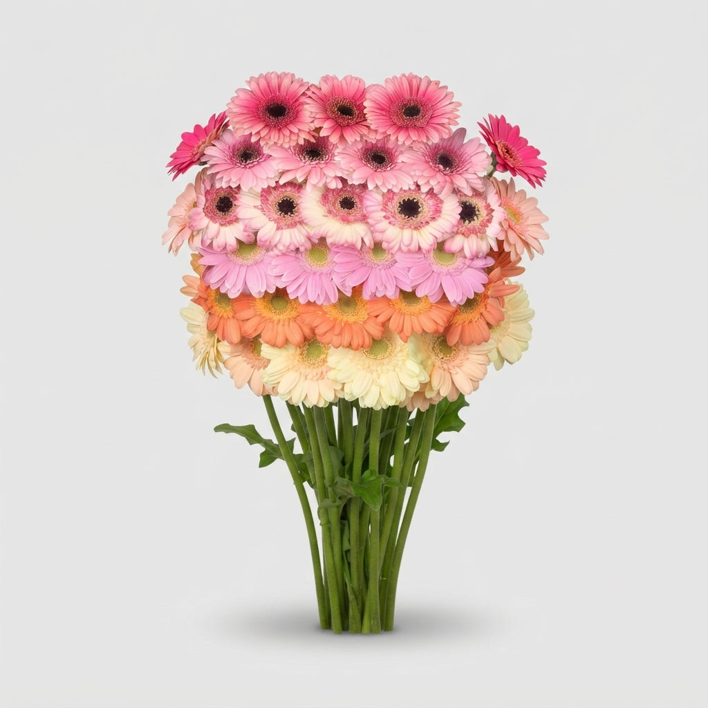 Germini - Gerbera - Gemengd op rij