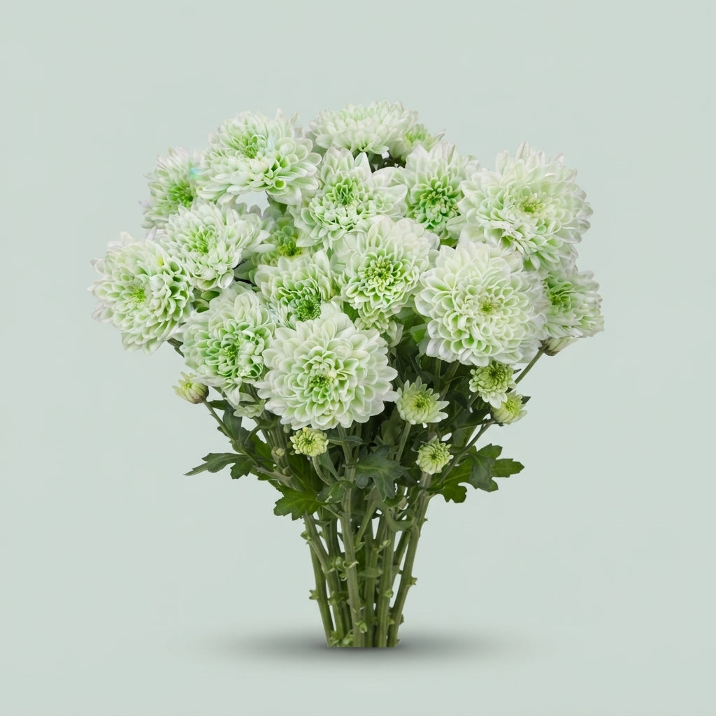 Chrysanthemum Spray Altaj Dyed Green Blush