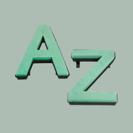 Quick Clip Plastic Back Foam Letters